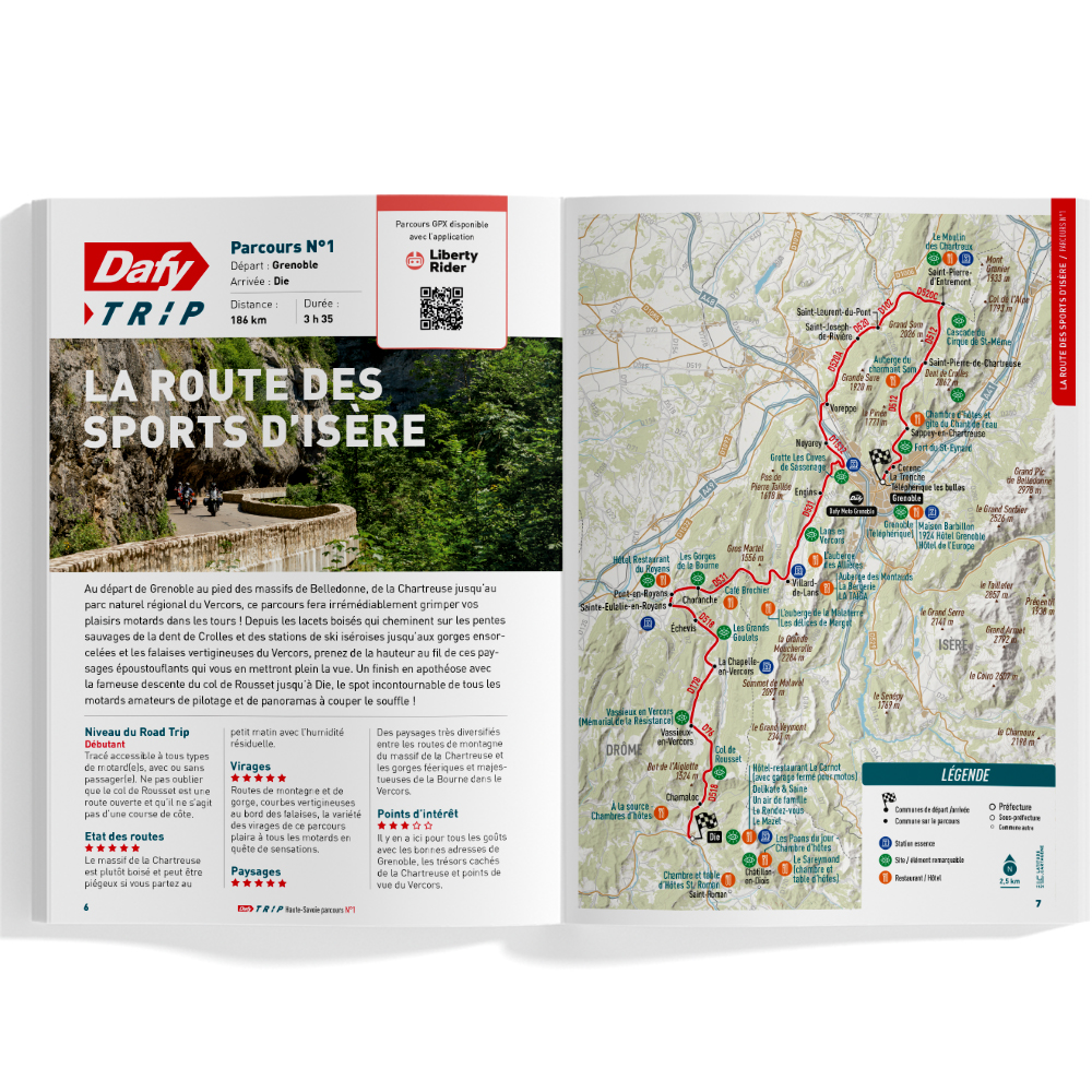 Roadbook moto : Viaggio Dafy Alpi del Nord