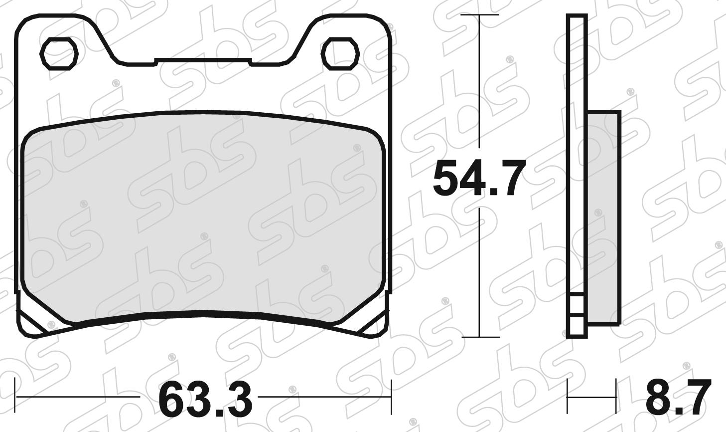 555 Pastiglie freno HS