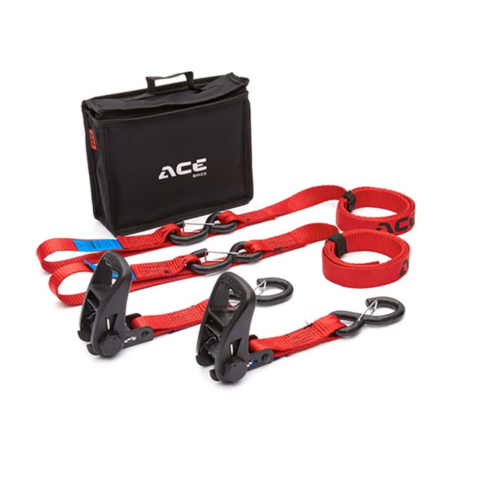 Set di cinghie e ganci per moto Ratchet Premium 2-Pack