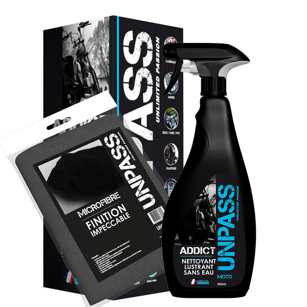 Addict - Detergente lucidante senza acqua + custodia in microfibra