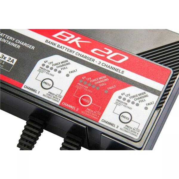 Caricabatterie BK20 6V/12V 3X2A
