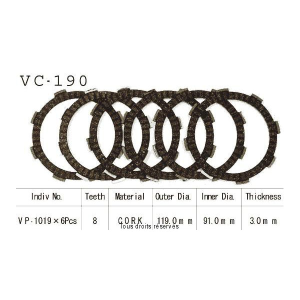 Rivestimenti frizione Cross VC190