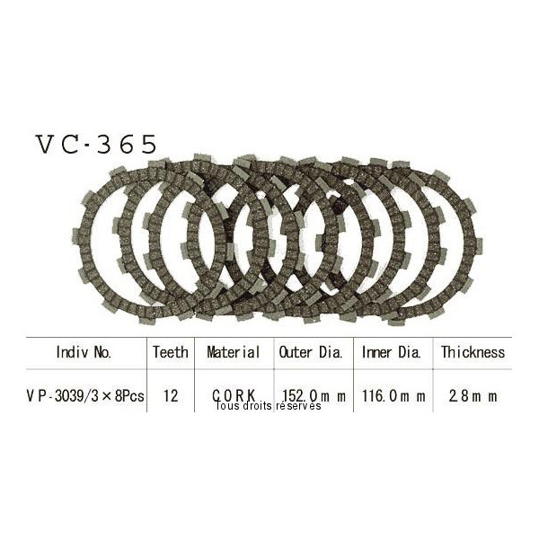 Rivestimenti frizione Cross VC365