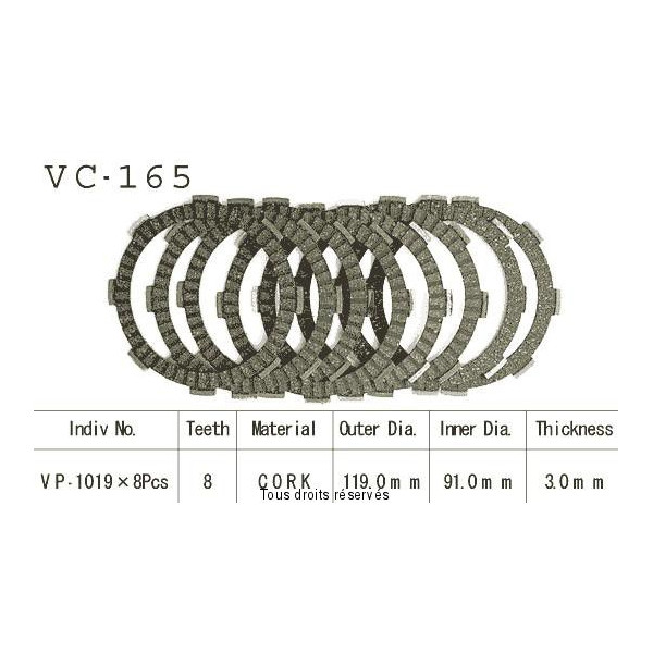 Rivestimenti della frizione VC165