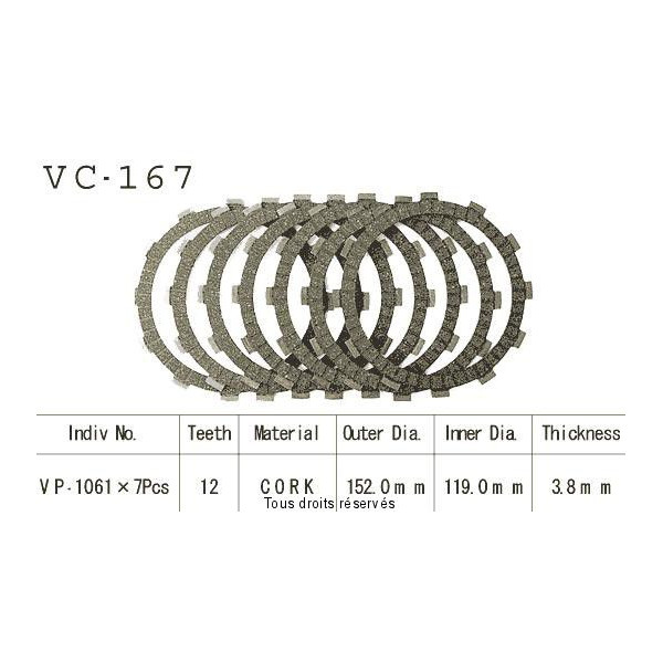 Rivestimenti della frizione VC167