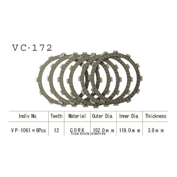 Rivestimenti della frizione VC172