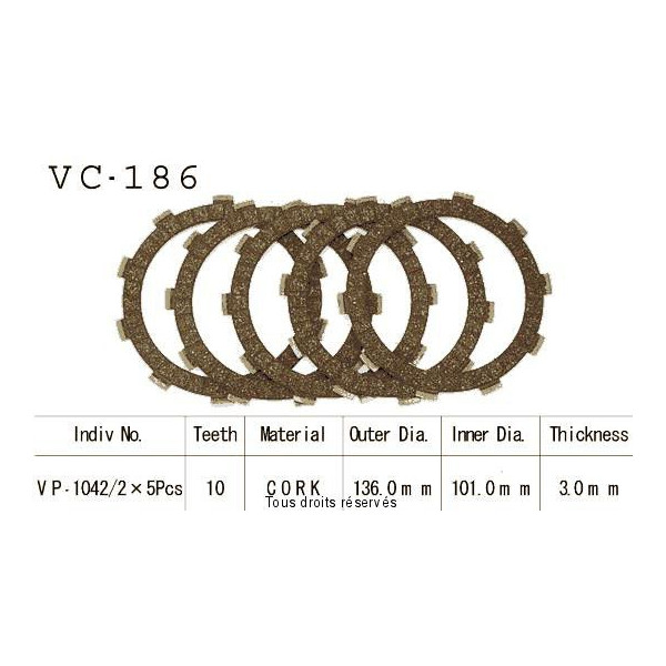 Rivestimenti della frizione VC186