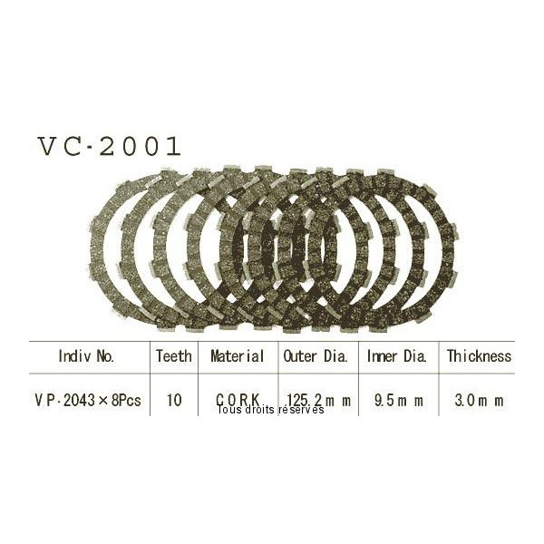 Rivestimenti della frizione VC2001