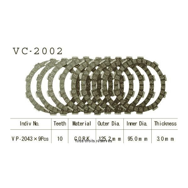 Rivestimenti della frizione VC2002