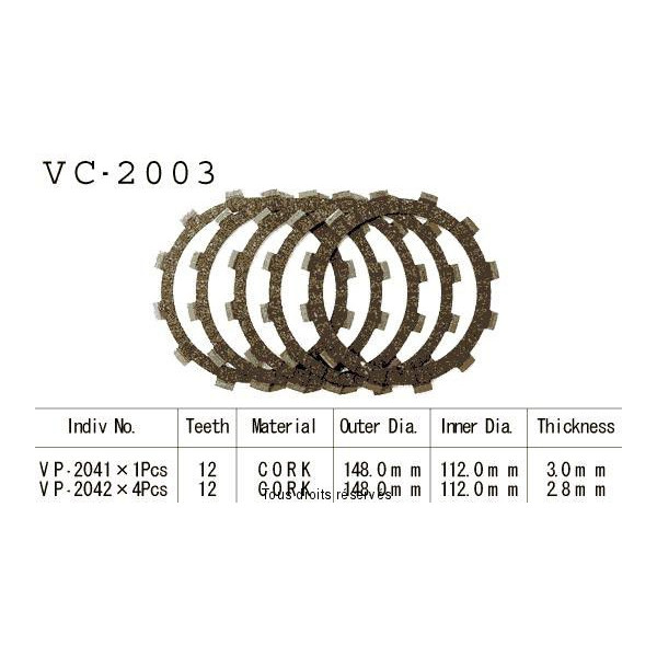 Rivestimenti della frizione VC2003