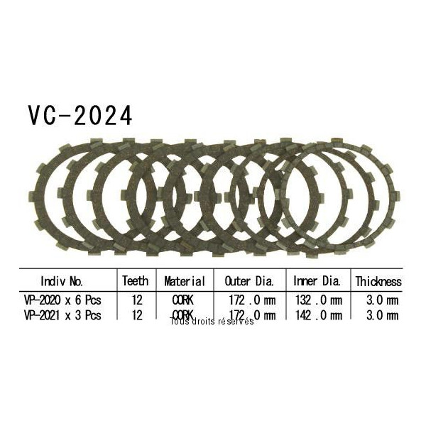 Rivestimenti della frizione VC2024