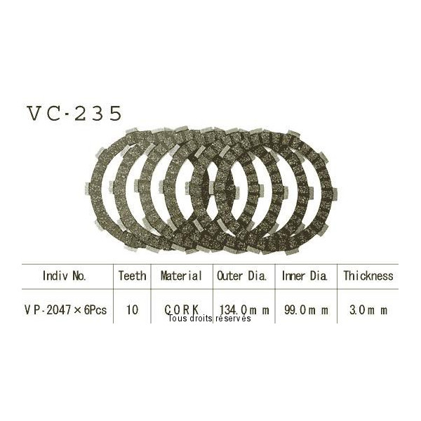 Rivestimenti della frizione VC235