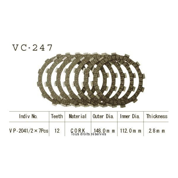 VC247 rivestimenti della frizione