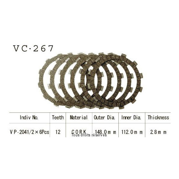 VC267 rivestimenti della frizione