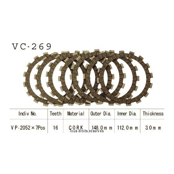 VC269 rivestimenti della frizione