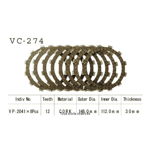 VC274 rivestimenti della frizione
