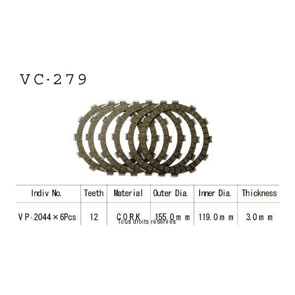 VC279 rivestimenti della frizione