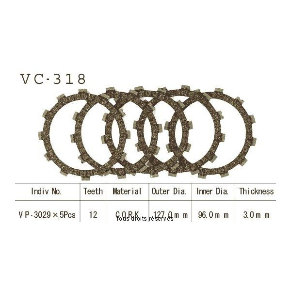 Rivestimenti della frizione VC318