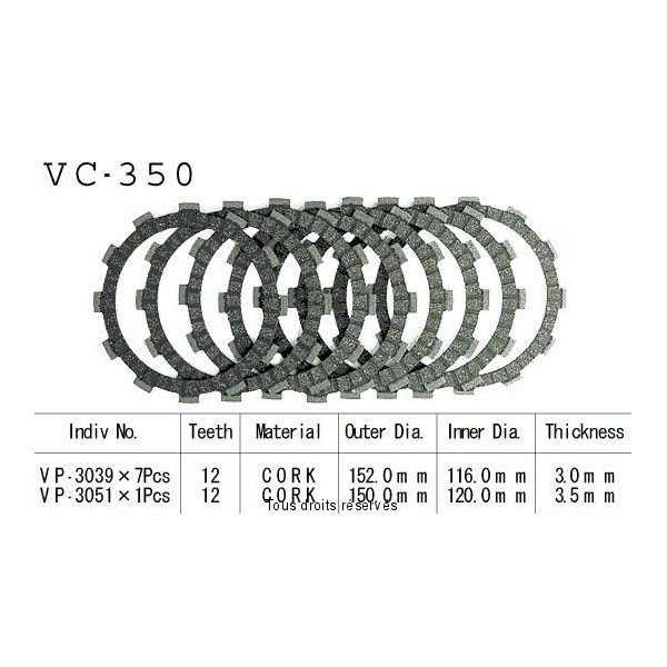 Rivestimenti della frizione VC350