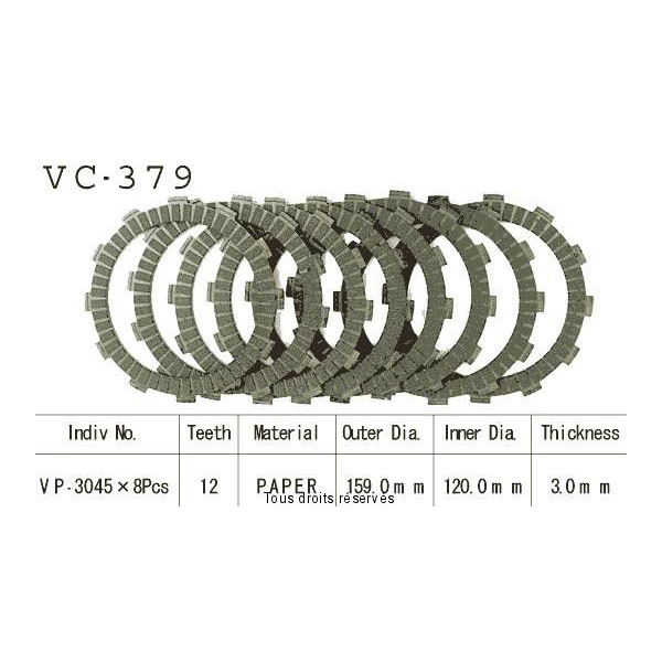 VC379 rivestimenti della frizione