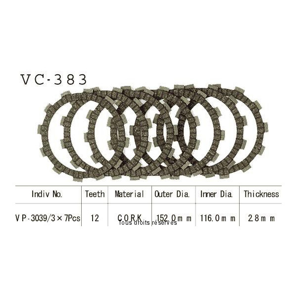 VC383 rivestimenti della frizione