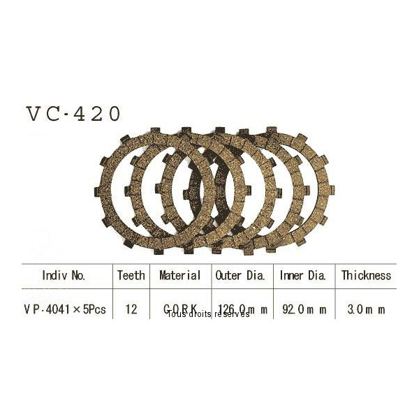 Rivestimenti della frizione VC420