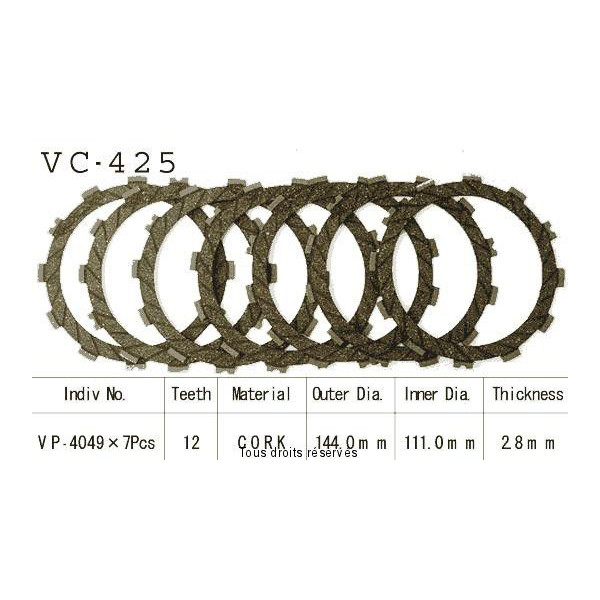 Rivestimenti della frizione VC425