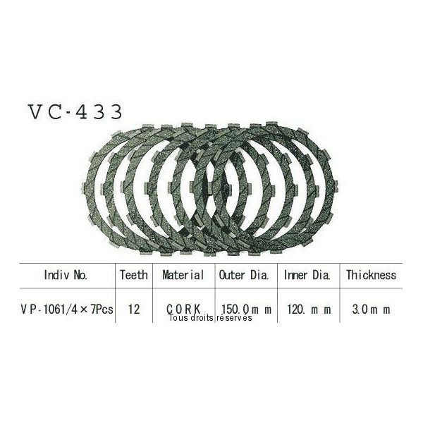 Rivestimenti della frizione VC433