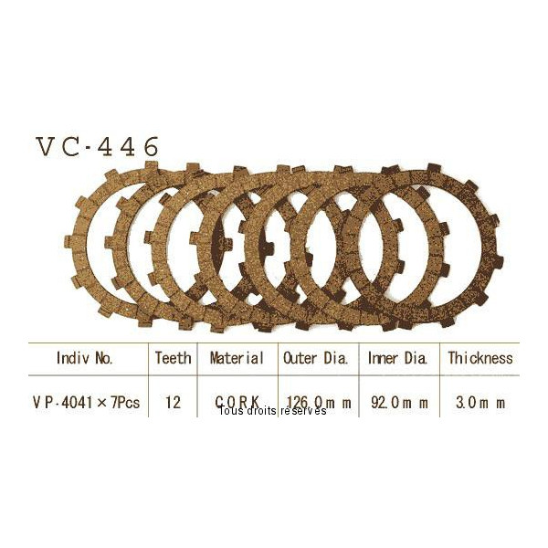 VC446 rivestimenti della frizione