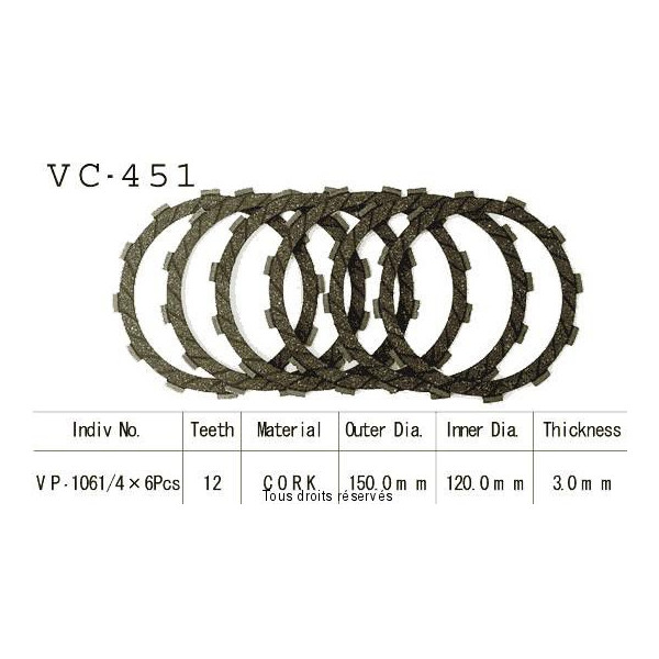 Rivestimenti della frizione VC451