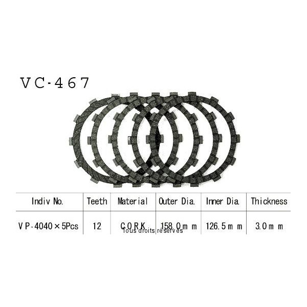 VC467 rivestimenti della frizione