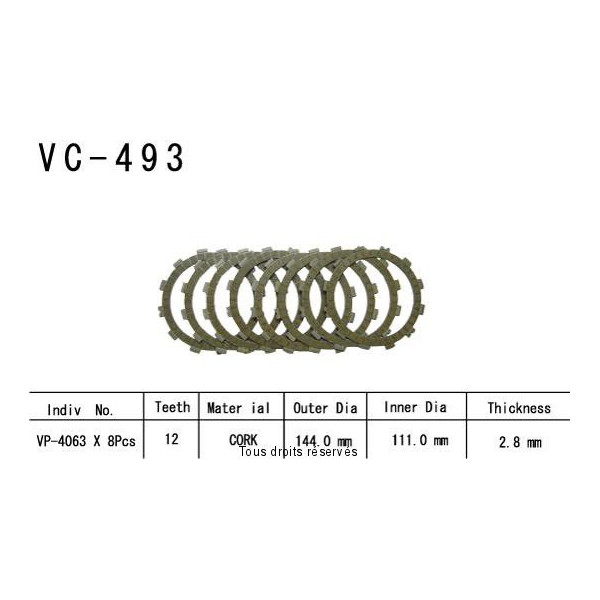 VC493 rivestimenti della frizione