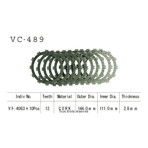 VC489 rivestimenti della frizione
