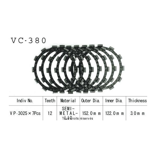 Rivestimenti della frizione VC380