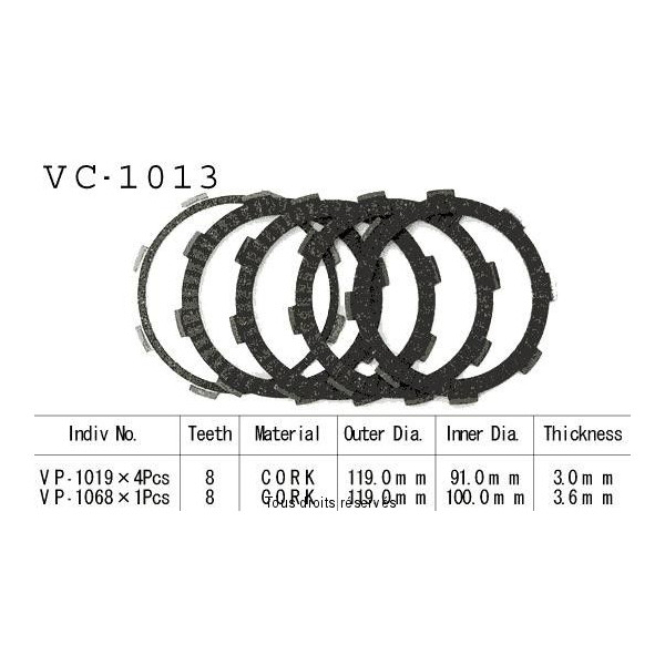 Rivestimenti della frizione VC1013