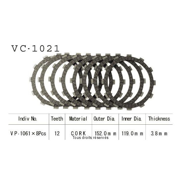 VC1021 rivestimenti della frizione