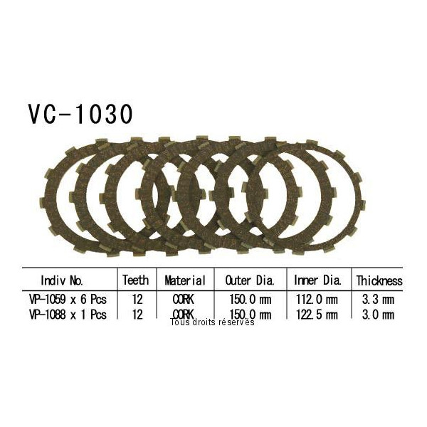 VC1030 rivestimenti della frizione