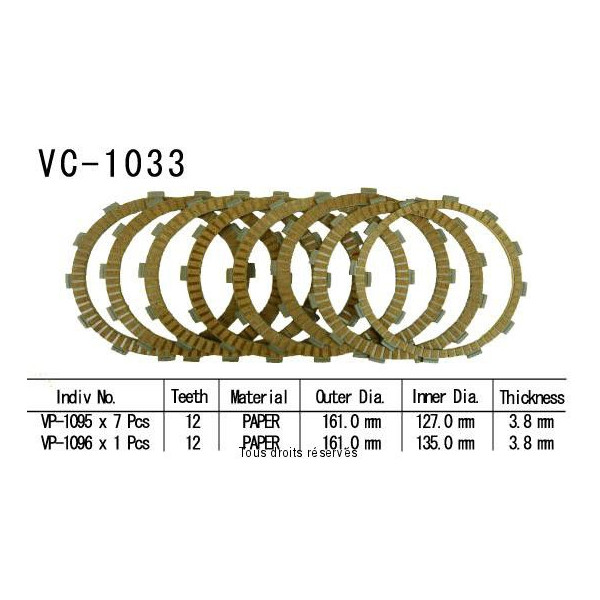 VC1033 rivestimenti della frizione