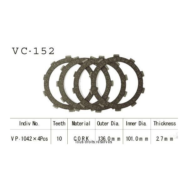 Rivestimenti della frizione VC152