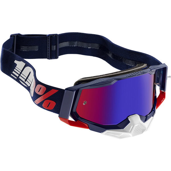 Maschera Racecraft 2 Republic - Specchio rosso/blu