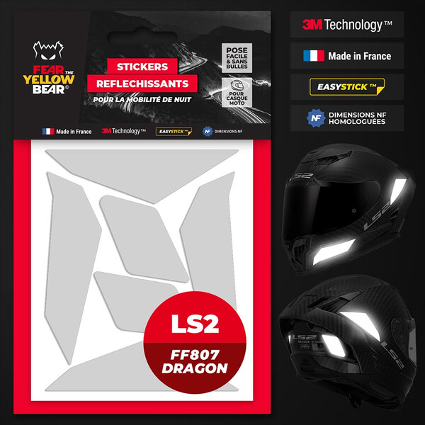 Adesivi riflettenti LS2 FF807 Dragon™