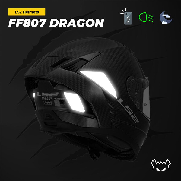 Adesivi riflettenti LS2 FF807 Dragon™