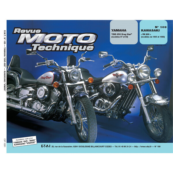 RMT 109.1 YAMAHA XVS 650 (dal 1997 al 1998) e KAWASAKI VN 800 (dal 1995 al 1998)