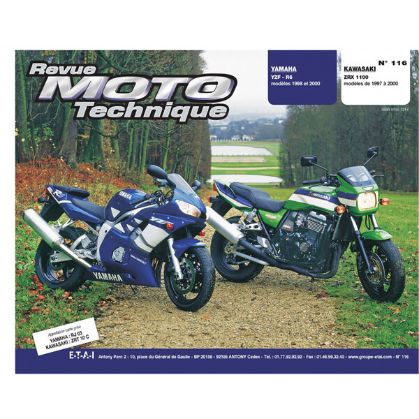 RMT 116.1 YAMAHA YZF-R6 (dal 1998 al 2000) e KAWASAKI ZRX 1100 (dal 1997 al 2000)