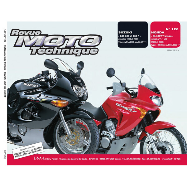 RMT 126.1 HONDA XL650 (dal 2000 al 2002) e SUZUKI GSX 600/750F (dal 1998 al 2001)