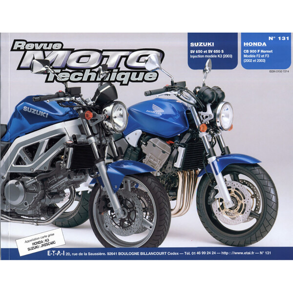 RMT 131.1 SUZUKI SV650 (2003) e HONDA CB900 (2002-2003)