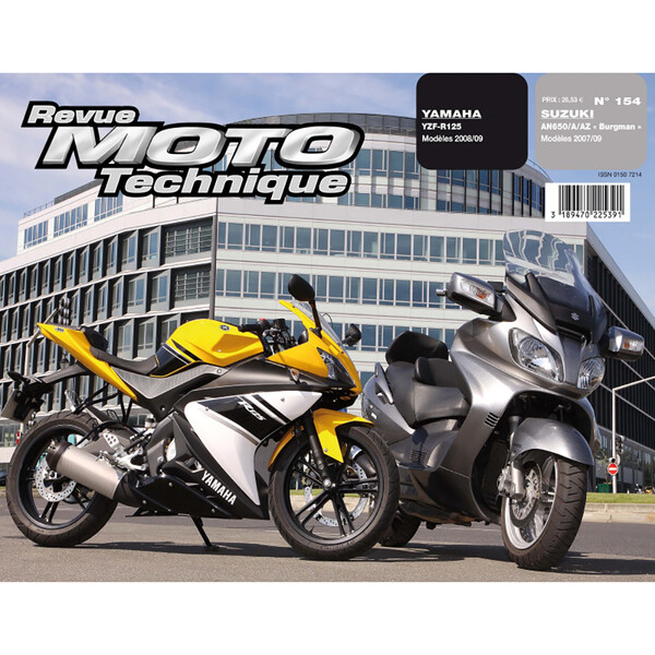 RMT 154.1 SUZUKI AN650 BURGMAN (dal 2007 al 2009) e YAMAHA YZF-R125 (dal 2008 al 2009)