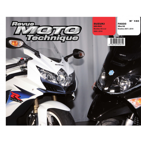 RMT 160 PIAGGIO XEVO 125 (dal 2007 al 2010) e SUZUKI GSX-R600 (dal 2008 al 2010)