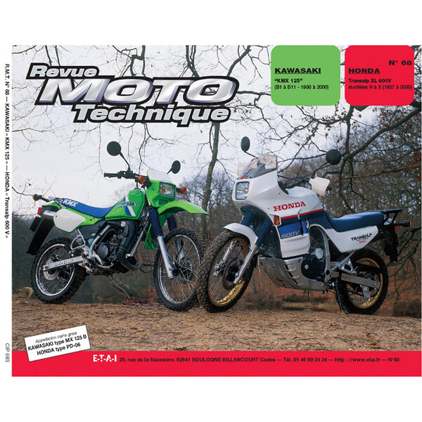 RMT 68.3 KAWASAKI KMX 125 (dall'86 al 2000) e HONDA XL 600V (Transalp) (dall'87 al 2000)