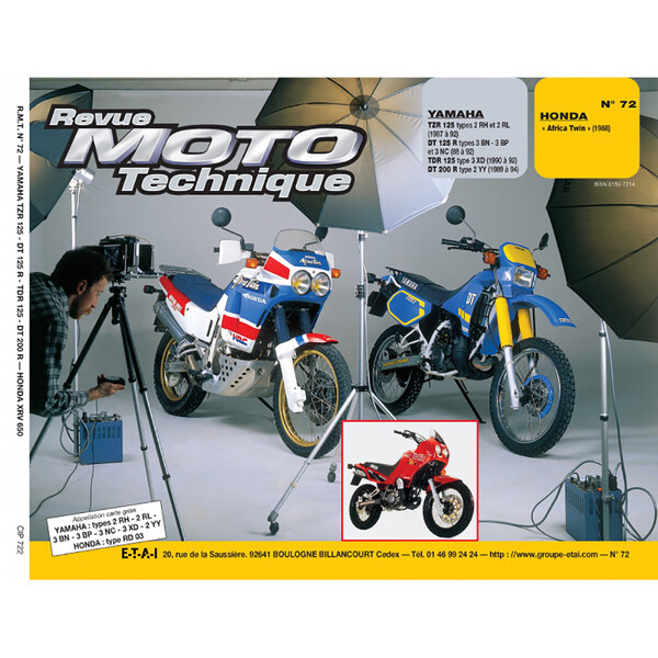 RMT 72.2 YAMAHA 125 TZR/DT/TDR (dal 1987 al 1994) e HONDA XRV 650 AFRICA TWIN (1988)